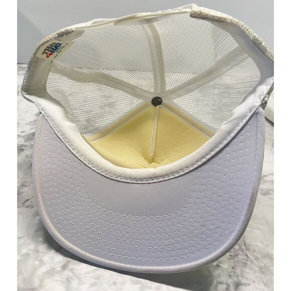 Vintage Carnation Snapback Trucker Hat  Farm Processed Potatoes White 80s - Picture 2 of 10
